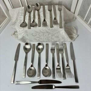 Cambridge Clark 18/10 Stainless Flatware Set 20pc Satin Finish Made in Vietnam